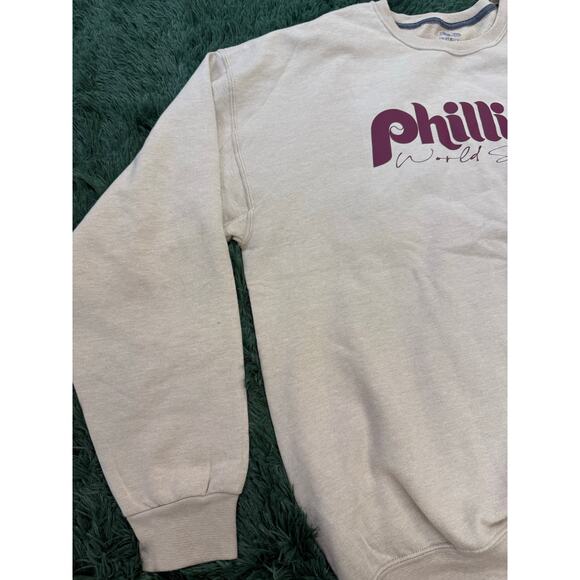 Philadelphia Phillies Cream Colored XL Sweatshirt Unisex MLB - Picture 3 of 7